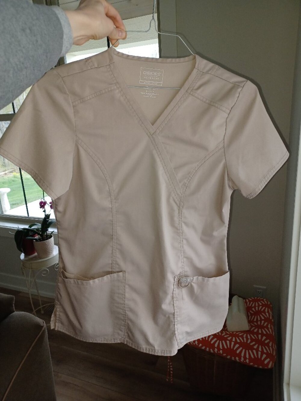 Cherokee Revolution Women's Mock Wrap Top #WW610 Size Small